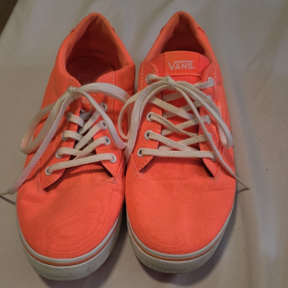 Vans Women's Bright Neon Coral Sneakers